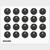Logo QR Code Werbeshop Rose Schwarz Runder Aufkleber (Blatt)