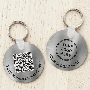 Logo QR Code Werbesilber Schlüsselanhänger