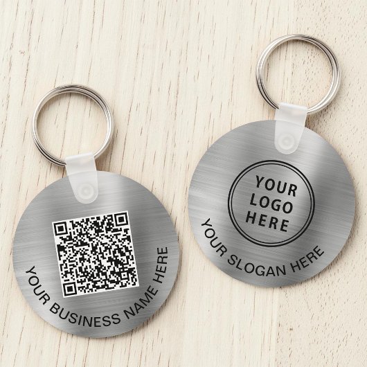 Logo QR Code Werbesilber Schlüsselanhänger