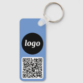 Logo QR Code Werbung für das Blue Business Brandin Schlüsselanhänger (Rückseite)