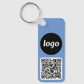 Logo QR Code Werbung für das Blue Business Brandin Schlüsselanhänger (Vorderseite)