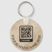 Logo QR Code Werbung Gold Glitzer Schlüsselanhänge Schlüsselanhänger (Vorderseite)