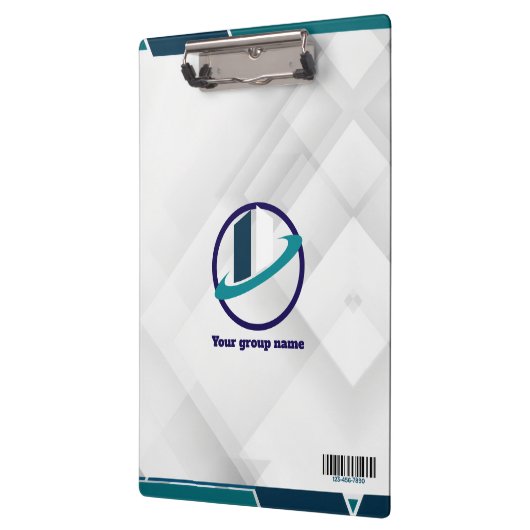  Logo & QR CODE white background Klemmbrett (Links)