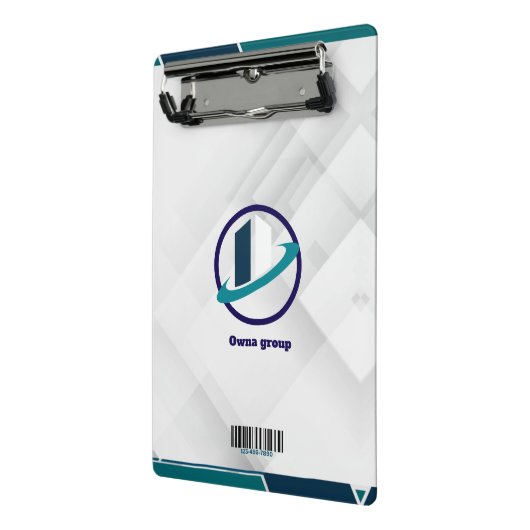  Logo & QR CODE white background Mini Klemmbrett (Gewinkelt2)