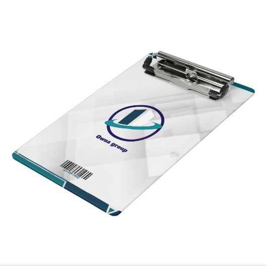  Logo & QR CODE white background Mini Klemmbrett (Gewinkelt3)