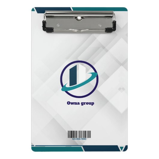  Logo & QR CODE white background Mini Klemmbrett (Vorderseite)