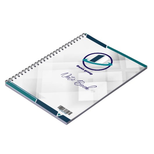  Logo & QR CODE white background Notizblock (Linke Seite)