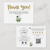 *~* LOGO QR DANK IHNEN EXOTIC TROPICAL AP8 BEGLEITKARTE (Vorne/Hinten)