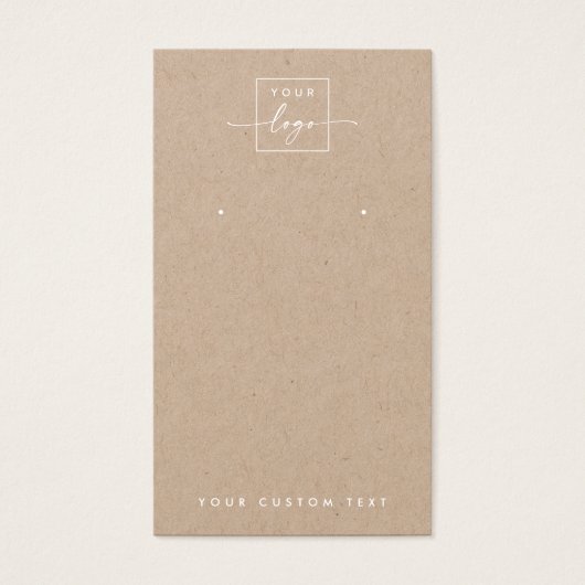 Logo QR Kraft-Papiervorlagenanzeigekarte (Vorderseite)