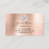 Logo-QR-Logos für Rose-Blush-Lippen-Makeup-Logo Visitenkarte (Rückseite)