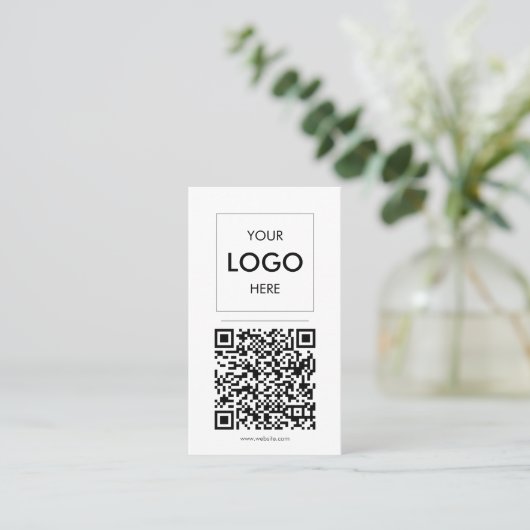 Logo QR Minimalistische Berufliche Visitenkarte (Stehend Vorderseite)