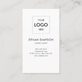 Logo QR Minimalistische Berufliche Visitenkarte (Rückseite)