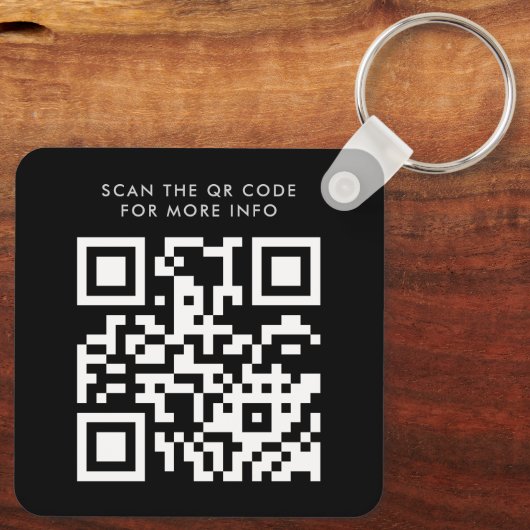 Logo QR Minimalistische Berufliche Visitenkarte Schlüsselanhänger (Rückseite)