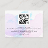 *~* Logo QR PASTEL Abstrakt Vielen Dank Branding Begleitkarte (Rückseite)
