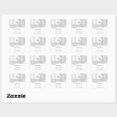 Logo QRCode Online Shop Glitzer Silver Gray White Quadratischer Aufkleber (Blatt)