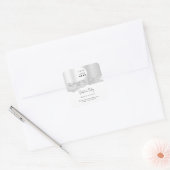 Logo QRCode Online Shop Glitzer Silver Gray White Quadratischer Aufkleber (Umschlag)