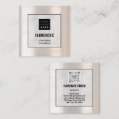 Logo QRCODE Shop-Tool Makeup Minimalismus Rose Quadratische Visitenkarte (Vorne/Hinten)