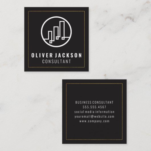 Logo Quadratische Visitenkarte (Vorne/Hinten)