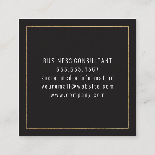 Logo Quadratische Visitenkarte (Rückseite)