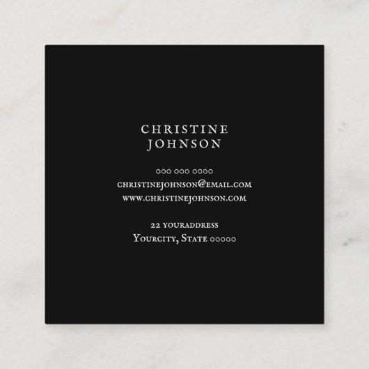 Logo Quadratische Visitenkarte (Rückseite)