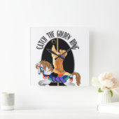 Logo Quadratische Wanduhr (Zuhause)