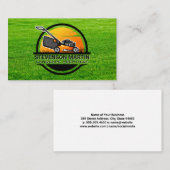 Logo "Rasenmäher-Landschaftsbild" | Grashintergrun Visitenkarte (Vorne/Hinten)