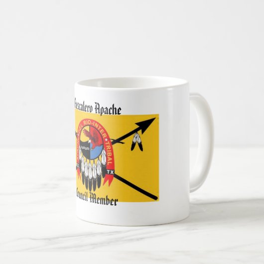 Logo, Ratsmitglied, Mescalero Apache Kaffeetasse (VorderseiteRechts)