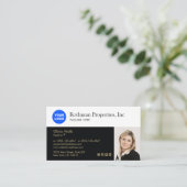 Logo-Real-Anwesen-Agent-Foto einfügen Beruflich Visitenkarte (Stehend Vorderseite)
