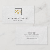 Logo "Real Anwesen Agent" | Textur der Wand Visitenkarte (Vorne/Hinten)