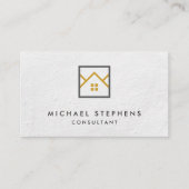 Logo "Real Anwesen Agent" | Textur der Wand Visitenkarte (Vorderseite)