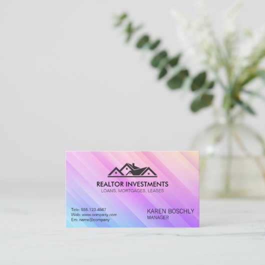 Logo "Real Anwesen Agent" | Wohnimmobilien Visitenkarte (Stehend Vorderseite)