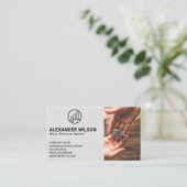 Logo "Real Anwesen Gebäude" | Handgehaltene Schlüs Visitenkarte (Stehend Vorderseite)