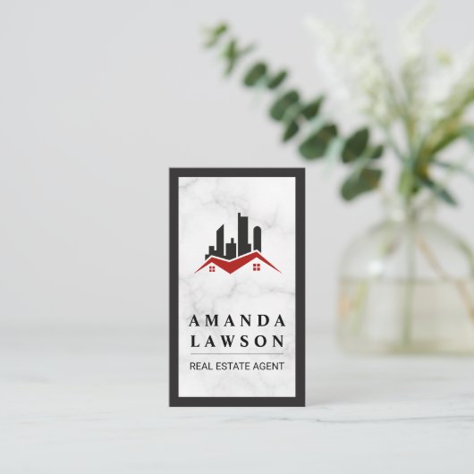 Logo "Real Anwesen Kommerziell" für Wohnimmobilien Terminkarte (Stehend Vorderseite)