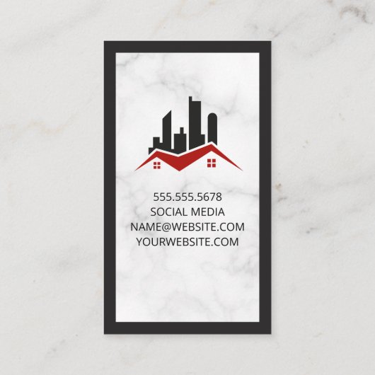 Logo "Real Anwesen Kommerziell" für Wohnimmobilien Terminkarte (Rückseite)