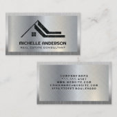 Logo "Real Anwesen Marble" | Metallisch Visitenkarte (Vorne/Hinten)