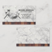 Logo "Real Anwesen" | Marmorholz Visitenkarte (Vorne/Hinten)