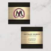 Logo "Recht und Ordnung" | Anwalt Quadratische Visitenkarte (Vorne/Hinten)