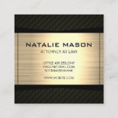 Logo "Recht und Ordnung" | Anwalt Quadratische Visitenkarte (Rückseite)