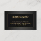 Logo-Rechtsanwalt am Gesetz - Schwarzes und Gold Visitenkarte (Rückseite)