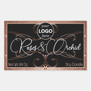 Logo-Rectangle für die Rose-Gold-Produktmarken geb Rechteckiger Aufkleber