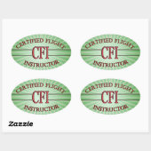 LOGO RED CSF ZERTIFIZIERTER FLUGZEUG OVALER AUFKLEBER (Blatt)