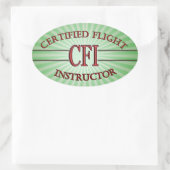 LOGO RED CSF ZERTIFIZIERTER FLUGZEUG OVALER AUFKLEBER (Tasche)