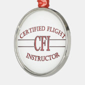 LOGO RED CSF ZERTIFIZIERTER FLUGZEUG SILBERNES ORNAMENT (Links)