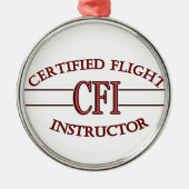 LOGO RED CSF ZERTIFIZIERTER FLUGZEUG SILBERNES ORNAMENT (Vorne)