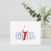 Logo - Red White & Blue Goal Postkarte (Stehend Vorderseite)