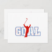 Logo - Red White & Blue Goal Postkarte (Vorne/Hinten)