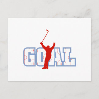 Logo - Red White & Blue Goal Postkarte