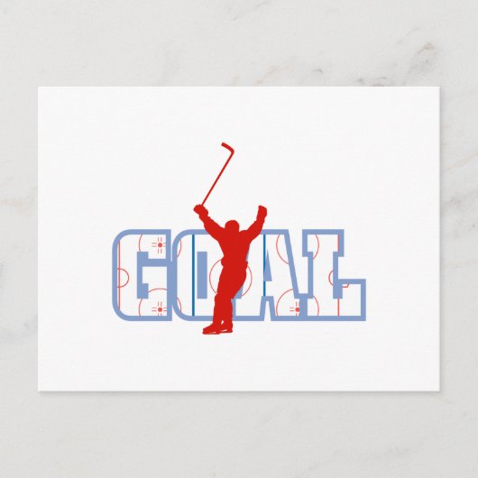 Logo - Red White & Blue Goal Postkarte (Vorderseite)