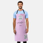 Logo Restaurant Bäckerei Catering Pink Schürze (Getragen)