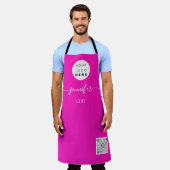 Logo Restaurant Bäckerei Catering Pink Schürze (Getragen)